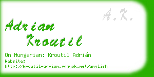 adrian kroutil business card